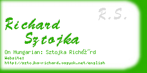 richard sztojka business card